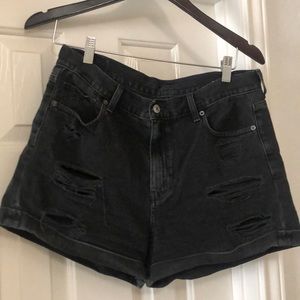 Women’s Black Denim Shorts